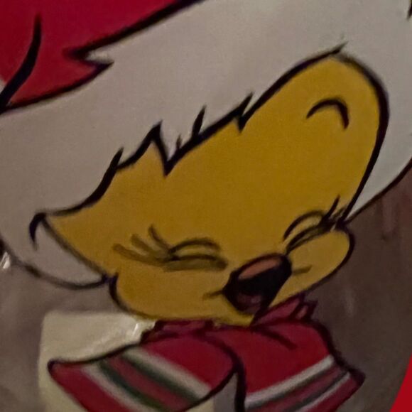 1994 Anchor Hocking Looney Tunes Bugs Sylvester Tweety Christmas Glass Canister - Picture 4 of 6